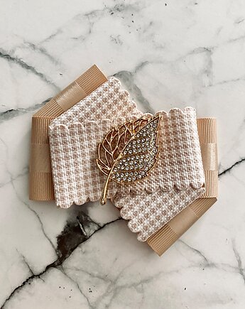 Brosza z liściem ze ślicznym liściem z kryształków   Liść, Pudrowy Różowy