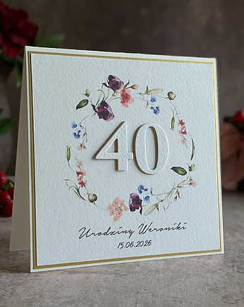 Kartka urodzinowa z kopertą prezentową, BH 70, Anna Art and Crafts