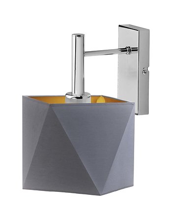 Chromowany kinkiet do pokoju w stylu glamour KIOTO GOLD, LYSNE