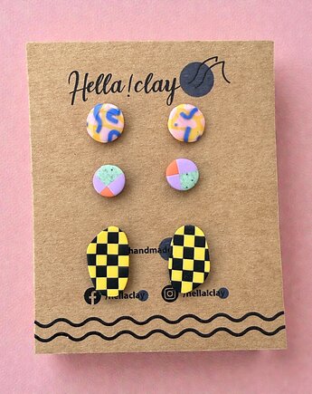 Minikolczyki 3pack, Hellaclay