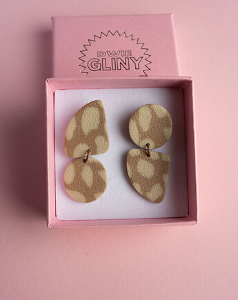 Wiszące asymetryczne sztyfty Bambi print, Dwie Gliny