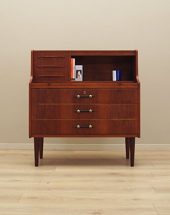 Sekretarzyk tekowy, duński design, lata 70, produkcja: Dania, Przetwory design