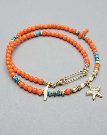 Sea collection - Koral orange /choker/ 28.05.25, KiKa pracownia