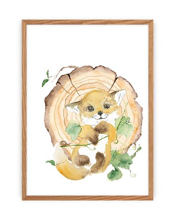 Obrazek Forest Story Fox 30x40cm, Yellow Tipi