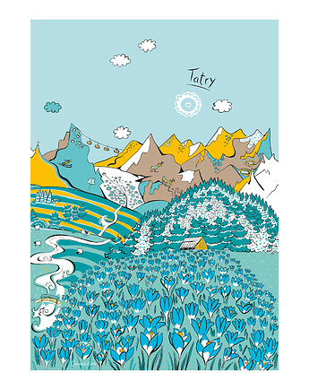 Plakat Tatry Krokusy, Gliniana Kura