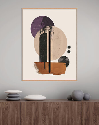 Geometria natury - Plakat, druk - Minimalizm, Boho, Loft #48, Black Sapphire Art