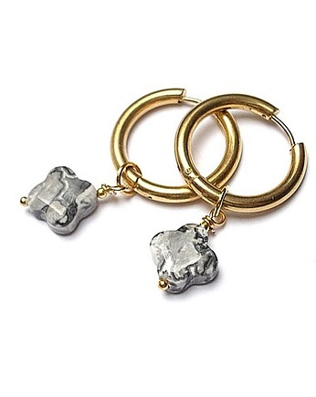 Kolczyki pozłacane Alloys Collection /koniczynka marokańska/, KiKa pracownia