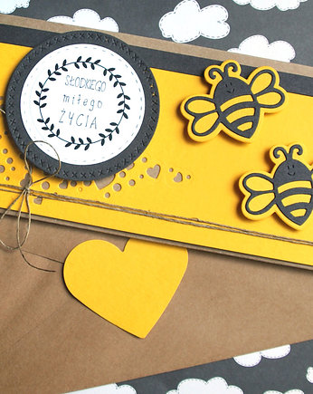 Kartka-kopertówka : pszczółki, kaktusia