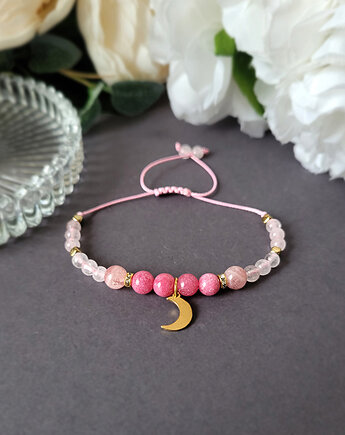 MIŁOŚĆ i RADOŚĆ- bransoletka z księżycem, Seylla pracownia