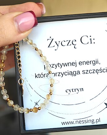 Bransoletka poztywna energia i szczęście, NESSING handmade