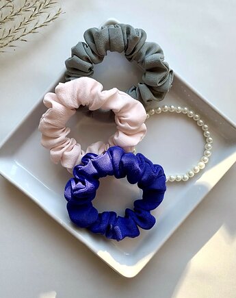 Zestaw 3 jedwabnych gumek do włosów w wersji mini, Volie Line