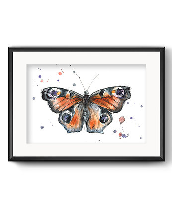 Motyl pawie oczko, 30x21 cm, A4, JUST ILUST Justyna Małczak