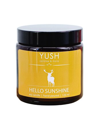 HELLO SUNSHINE - ŚWIECA ZAPACHOWA SOJOWA WANILIOWA, yush