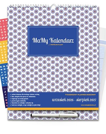 MaMy Kalendarz 2026/2027 rodzinny tygodniowy z higieną cyfrową, MaMy Kalendarz