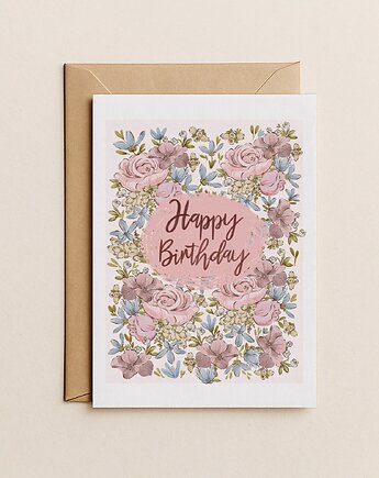 Kartka urodzinowa - Happy birthday, Mint In Paper