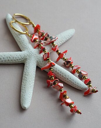 Mega długie fantazyjne kolczyki z muszli 3 w 1, AT NOON