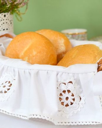 Koszyczek na pieczywo KONIAKÓW koronki! KOŁO, Monart