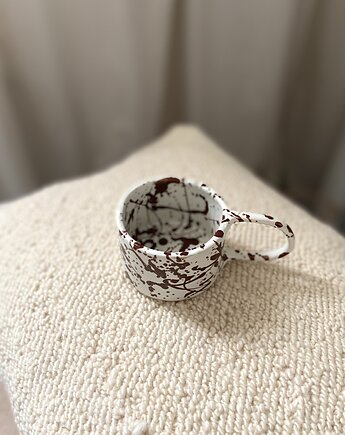 Niski kubek z uchem BROWN SPLASH, Projekt Ładniej