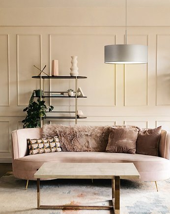 Elegancka lampa wisząca do salonu z jasnoszarym abażurem 30 cm SINTRA, LYSNE