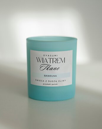 Świeca zapachowa z wosku oliwnego Wiatrem Tkane, Oyasumi