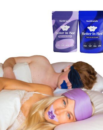 Plastry na usta do spania DOUBLE TROUBLE (liliowe i niebieskie - razem 60 szt.), Bedrock Wellness