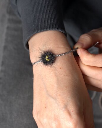 Regulowana bransoletka tkana ręcznie z serduszkiem, Słońcem Tkane