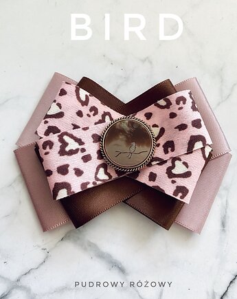 Brosza z kolekcji BIRD z masy perłowej z cudnym ptaszkiem NEW, Pudrowy Różowy