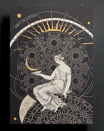 Plakat - kolaż - Celestial Bond - A4, Natalia Polasik