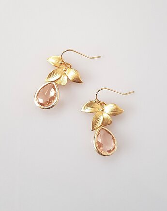 Kolczyki pozłacane Peach Blossom, Mitsu