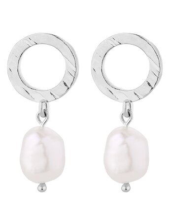 Srebrne kolczyki z naturalnymi perłami, SOTHO