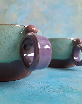 Ceramiczne filiżanki/kubki do cappuccino/handmade, Ceramika Wydry