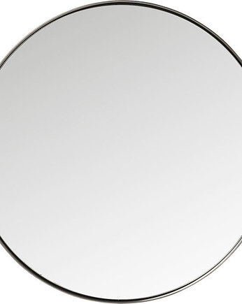 Lustro okrągłe czarna metalowa rama 100 cm, Home Design