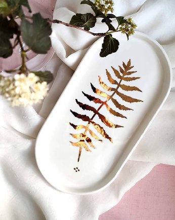 Talerz BOTANICALS - Paproć, Moon ceramic studio