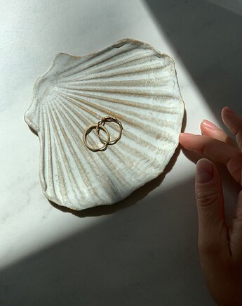 Podstawka na Łyżkę Palo Santo Ceramiczna Muszelka Milky  Romantic, Maison Fragile