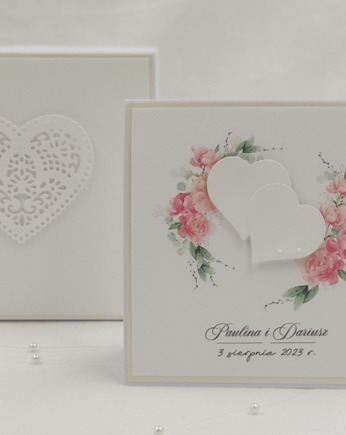 Kartka na ślub z pudełkiem i kopertą, W85C, Anna Art and Crafts