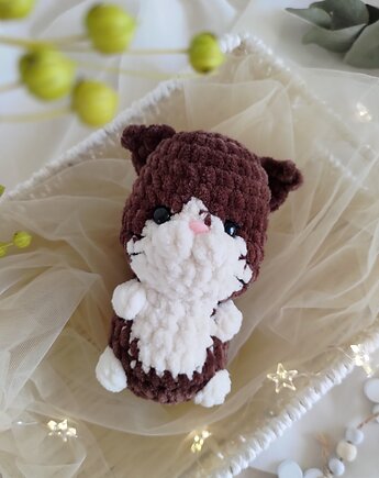 Maskotka kotek, Mały kotek pluszowy, Zabawka na prezent, EcoToysByNastya