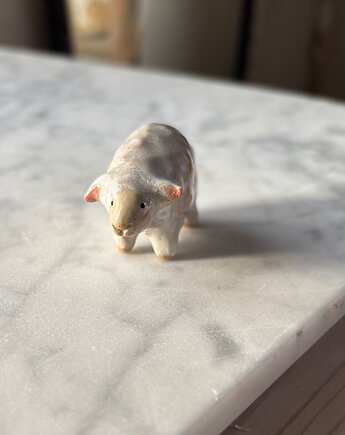 Ceramiczna Figurka Owieczka Kolekcjonerskie Miniaturowe Figurki Owca Desk Buddy, Maison Fragile