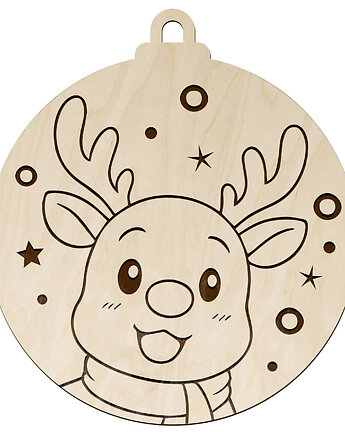 Bombka do Malowania Decoupage dla Dzieci na Prezent Bombka Choinkowa do DIY, smxdsgn