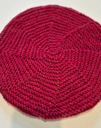 Unikatowy beret w kolorze czerwonego wina ., Ula Raclawska