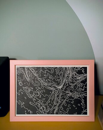 Ręcznie drukowany linoryt "Anatomia Poznania" 21x30cm