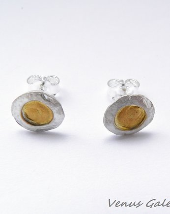 Kolczyki srebrne - Białe Jowisze mini, VENUS GALERIA