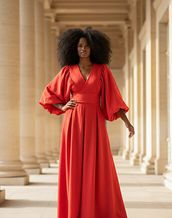 Komplet Santomo letni czerwony, OTTAVIANO Dominika Mlynczak