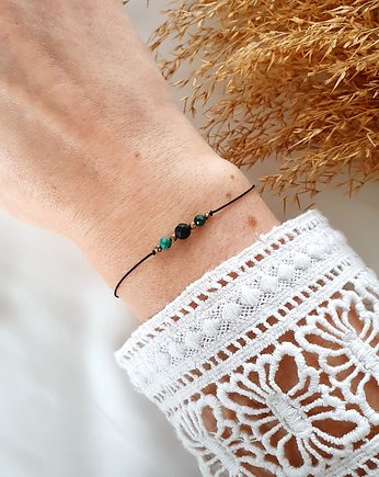 bransoletka z onyksem i malachitem, LEI handmade 