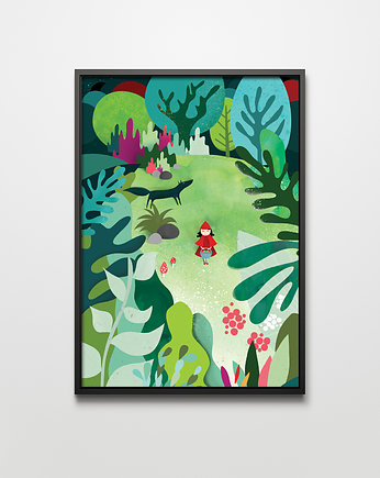 Autorska ilustracja Czerwony Kapturek, PRINTLOVE