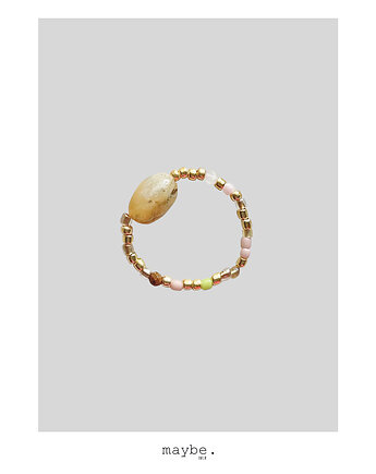 Mx&Mch pierścionek z karmelowym kamieniem, OSOBY - Prezent dla ukochanej