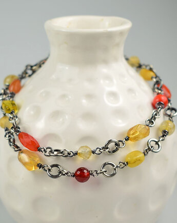 Zamówienie specjalne - srebrny naszyjnik, Sunflower Kornelia Kubinowska