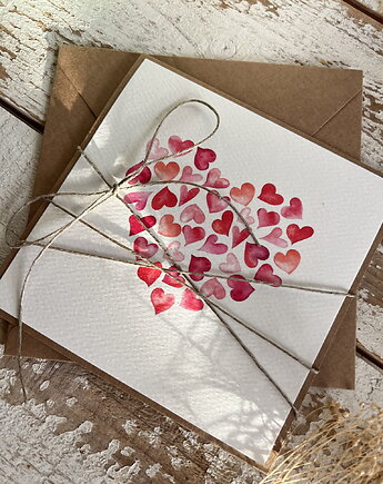 Wyjątkowa kartka walentynkowa - walentynka z sercem (p), sorte