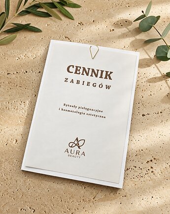 LINEA Cennik zabiegów A5 komplet 10 szt., welum.studio