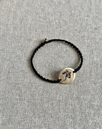 Bransoletka sznurkowa z detalem z brązu, Metalova Magia