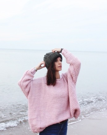 Czapka  beanie wełna peruwiańska alpaka zieleń, Mademoiselle Patrini